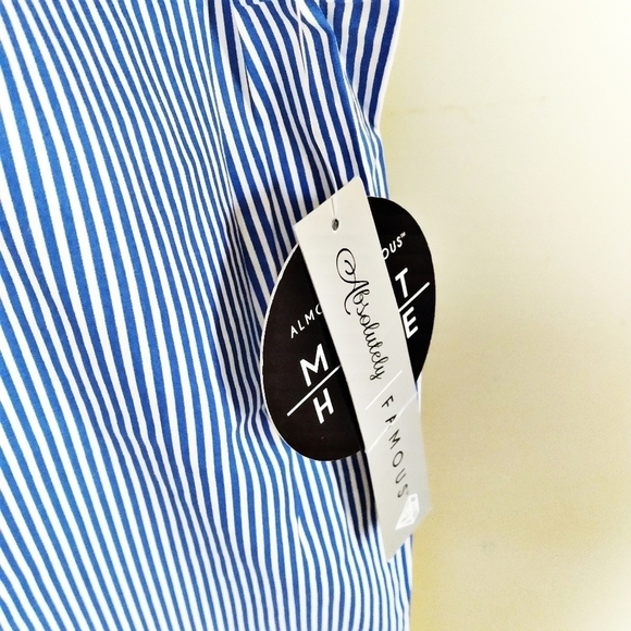 Absolutely Famous Striped Lace Detail Peasant Blouse - Picture 8 of 9